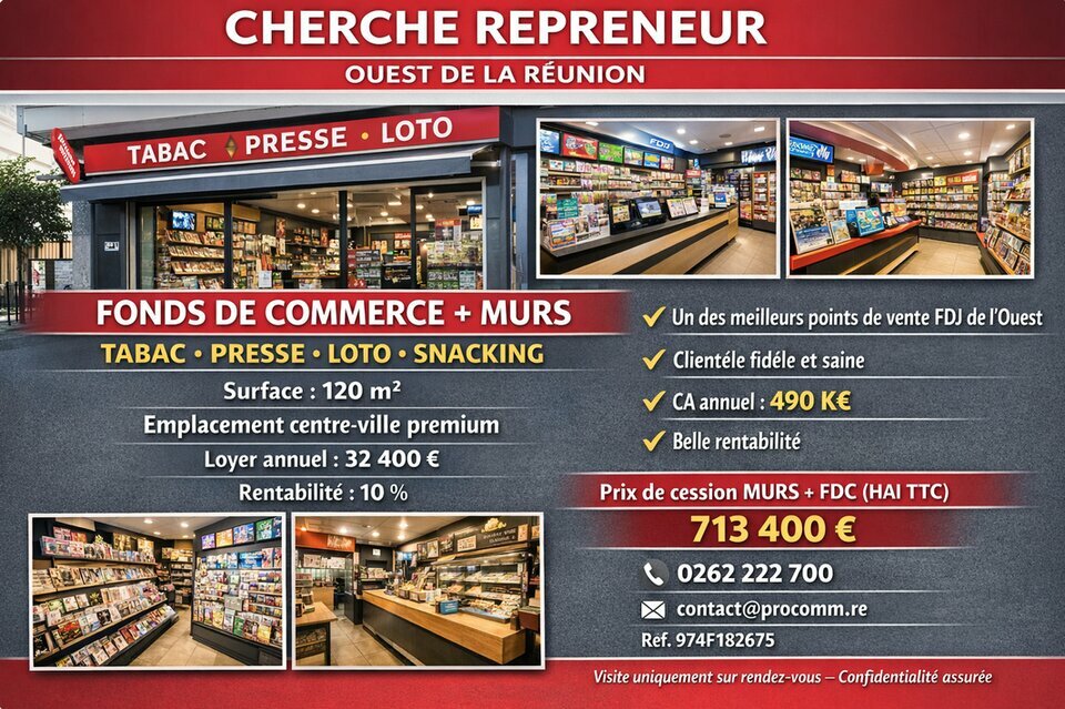 PROCOM OCEAN INDIEN VENTE-FONDS DE COMMERCE-SAINT_LEU-97