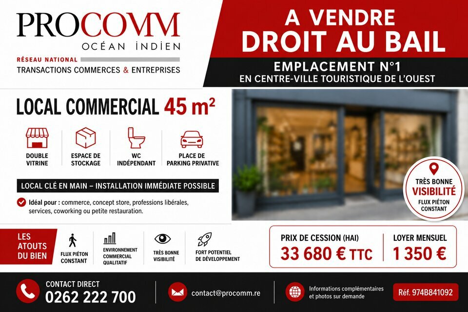 PROCOMM OCEAN INDIEN CESSION-LOCAL COMMERCIAL-SAINT_PAUL-97