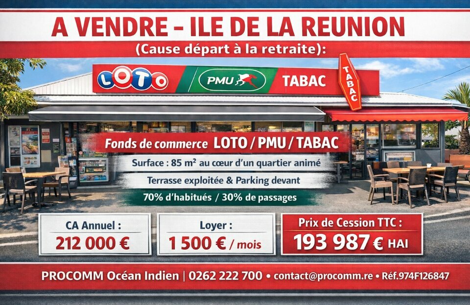 PROCOMM OCEAN INDIEN VENTE-FONDS DE COMMERCE-ST_DENIS-97