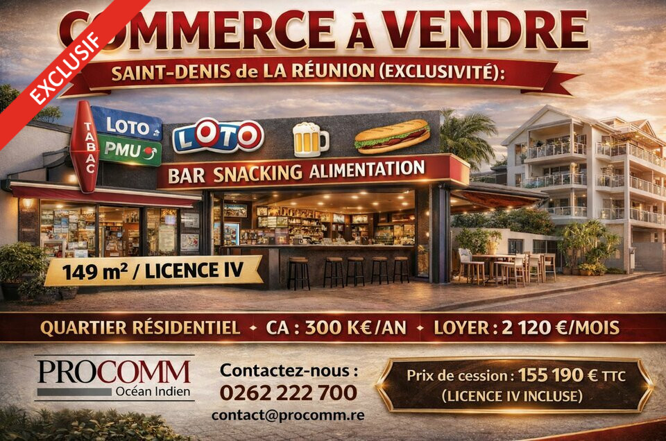 PROCOMM OCEAN INDIEN VENTE-FONDS DE COMMERCE-SAINT-DENIS-97