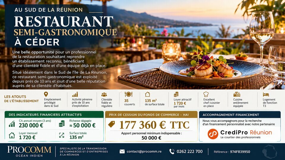 PROCOMM OCEAN INDIEN VENTE-FONDS DE COMMERCE-SAINT_PIERRE-97