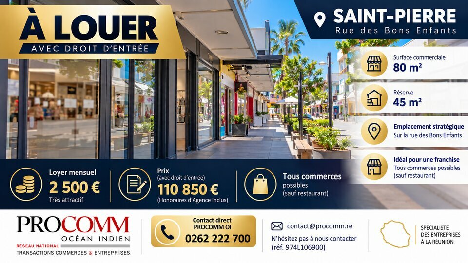 PROCOMM OCEAN INDIEN LOCATION-LOCAL COMMERCIAL-SAINT_PIERRE-97