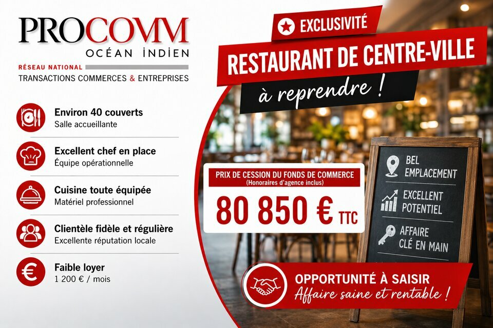 PROCOMM OCEAN INDIEN VENTE-FONDS DE COMMERCE-SAINT_PIERRE-97