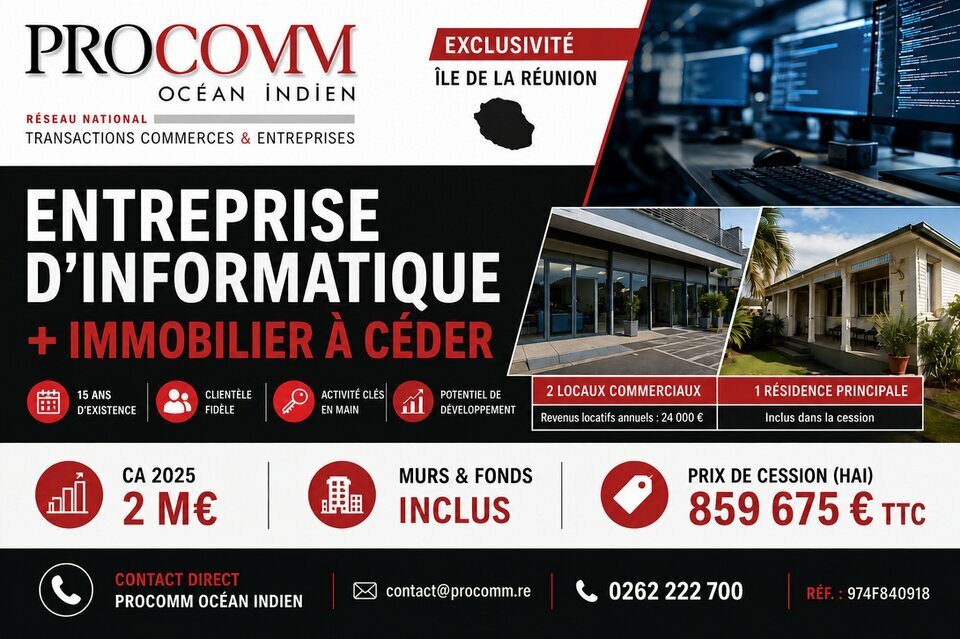 PROCOMM OCEAN INDIEN VENTE-FONDS DE COMMERCE-SAINT_PIERRE-97