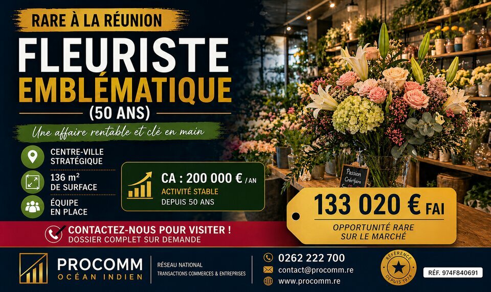 PROCOMM OCEAN INDIEN VENTE-FONDS DE COMMERCE-SAINT_LEU-97