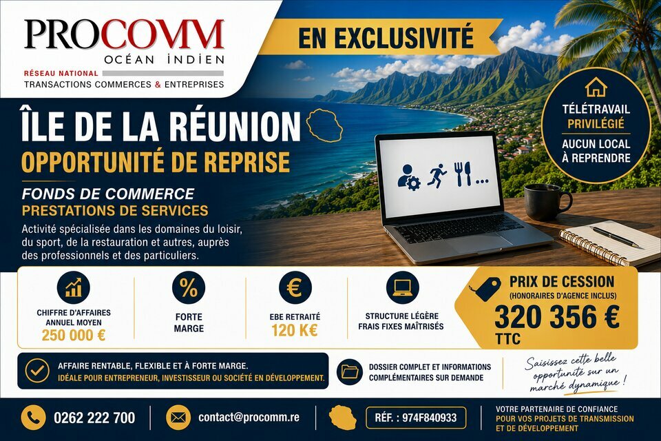 PROCOMM OCEAN INDIEN VENTE-FONDS DE COMMERCE-SAINT_LEU-97