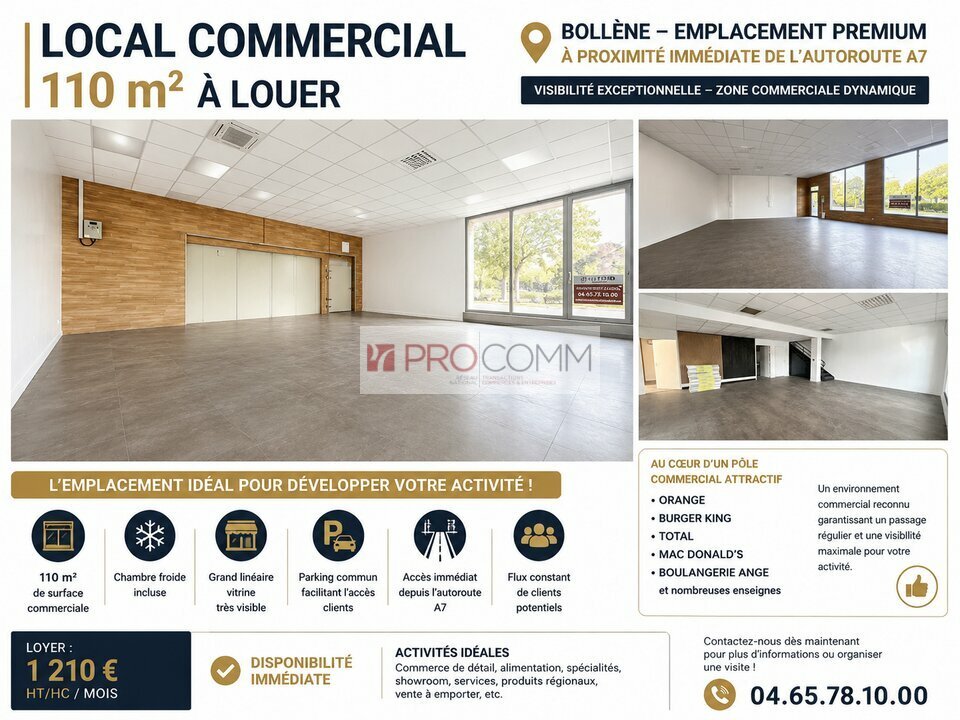 ALTEIRAC INVEST LOCATION-LOCAL COMMERCIAL-BOLLENE-84