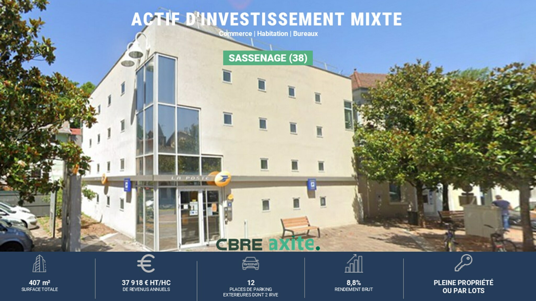 CBRE AXITE GRENOBLE VENTE-LOCAL COMMERCIAL-SASSENAGE-38