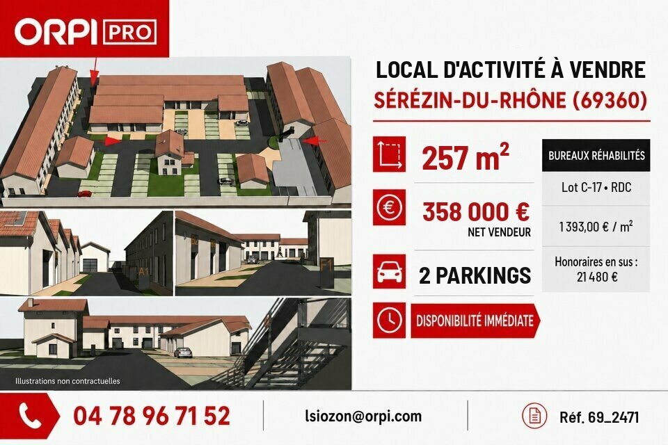 ORPI LSI VAL D'OZON VENTE-LOCAL D'ACTIVITE-SEREZIN-DU-RHONE-69