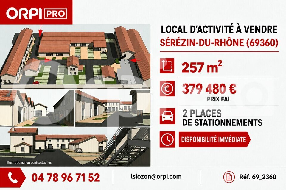 ORPI LSI VAL D'OZON VENTE-LOCAL D'ACTIVITE-SEREZIN-DU-RHONE-69