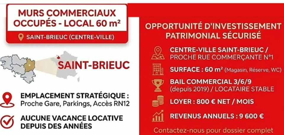 ORPI TRISKELL HABITAT ET ENTREPRISE VENTE-LOCAL COMMERCIAL-SAINT-BRIEUC-22