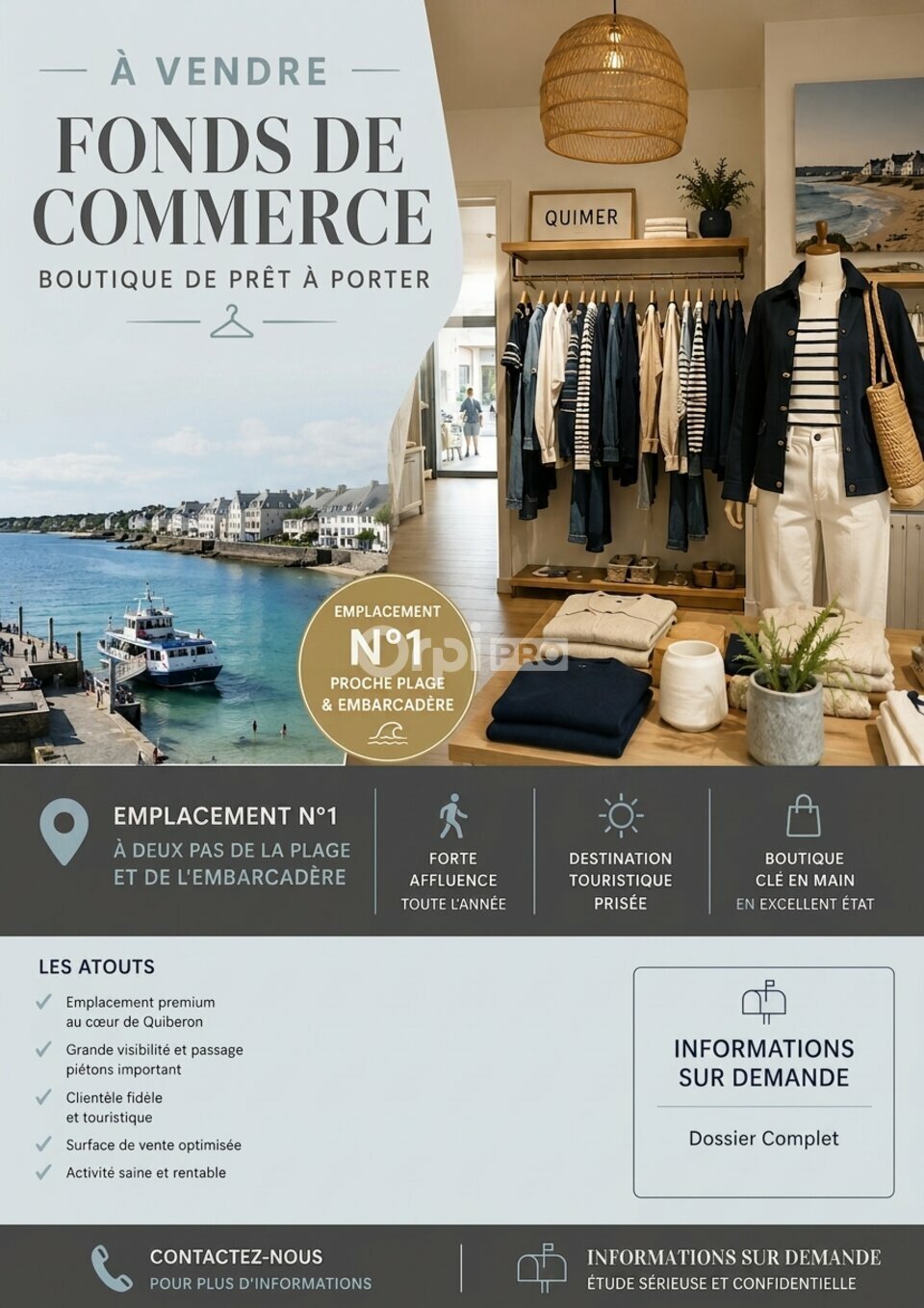 ORPI SARL AGENCE DE BRETAGNE VENTE-FONDS DE COMMERCE-QUIBERON-56