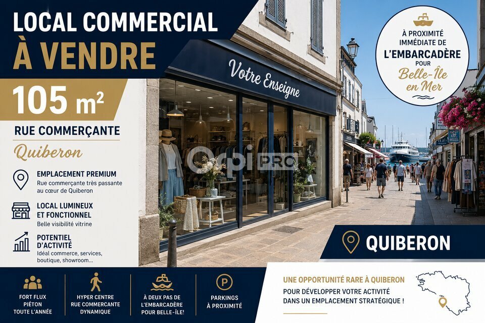 ORPI SARL AGENCE DE BRETAGNE VENTE-LOCAL COMMERCIAL-QUIBERON-56